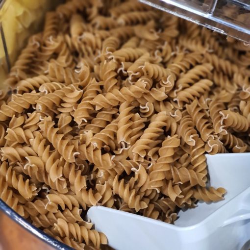 Organic Fusilli Pasta (wholewheat) in the Just Gaia zero waste grocery in Halifax, West Yorkshire