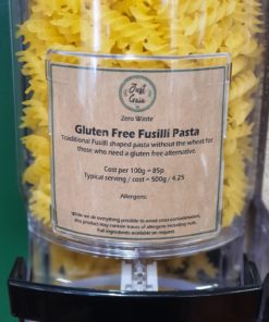 Gluten Free Fusilli Pasta in the Just Gaia zero waste grocery in Halifax, West Yorkshire