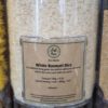 Long Grain Rice (white basmati) in the Just Gaia zero waste grocery in Halifax, West Yorkshire