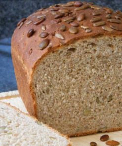 Gluten free fava bean flour (bread flour) example of seeded loaf from https://hodmedods.co.uk/