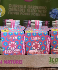 Lovebom in retail display box from the Kabloom Seedbom in Halifax Just Gaia