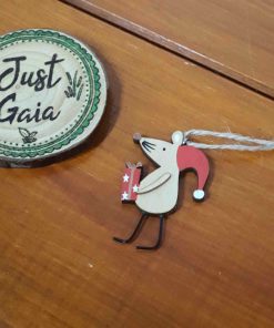 Crimbo Hanging Mouse Christmas Decoration selection of pose 2 in Just Gaia