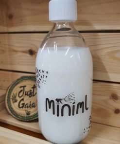 Fabric Conditioner Refills at Just Gaia Halifax, with prefilled glass bottle on display