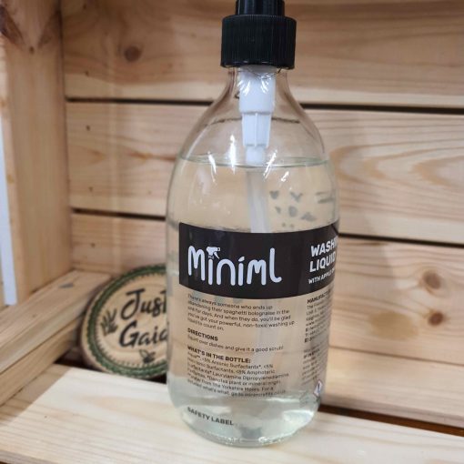 Our Miniml Washing Up Liquid Refill and Bottle at Just Gaia Halifax