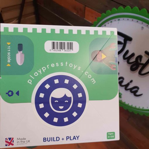 Plastic Free farmyard playset back box from in store at Just Gaia Halifax UK