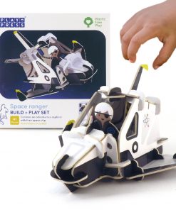 Plastic Free space ranger playset example setup from Playpress available at Just Gaia Halifax UK