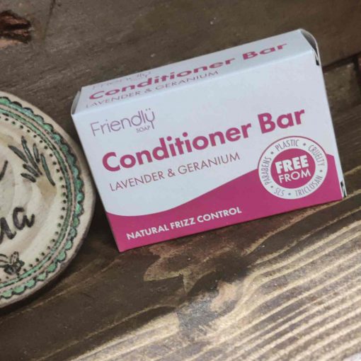 Friendly soap hair conditioner bar