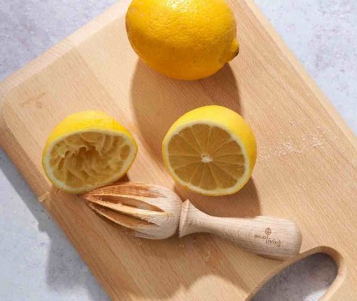 Pick up this wooden lemon reamer, it can used for a variety of citrus fruits and makes a perfect plastic free change.